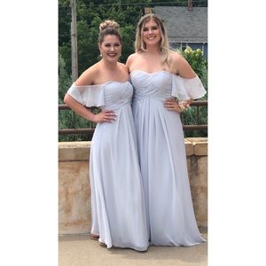 Light Blue Morilee Bridesmaid Dress. Size 2. Color FOG